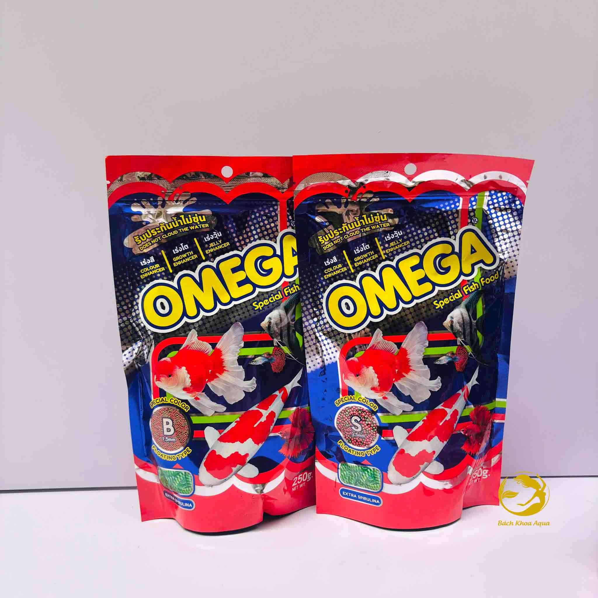 Thức ăn cá Omega Thái Lan đủ size cho cá cảnh